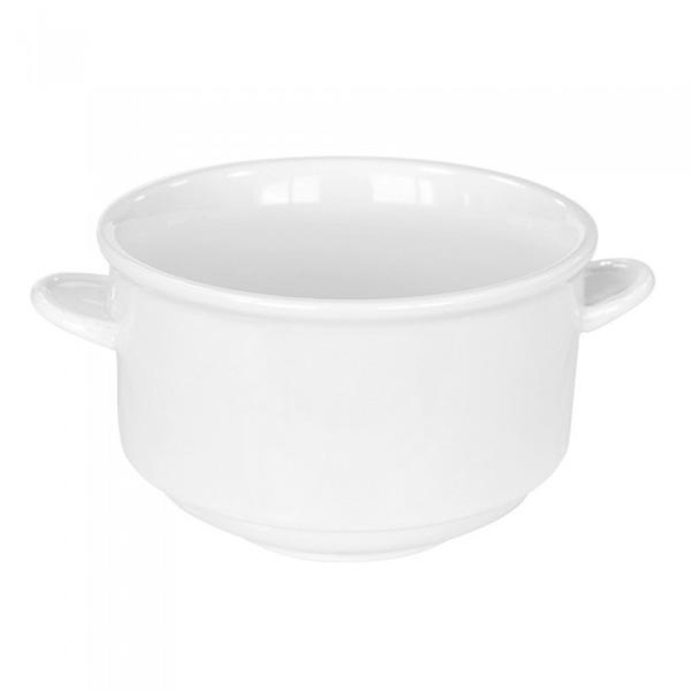  Піала з вушками біла H white 400 мл 12 см Helfer