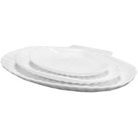  Блюдо у формі мушлі овал біле H white 15x11 см Helfer