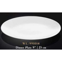  Тарелка круглая без поля мелкая белая White 23 см Wilmax WL-991014 / A