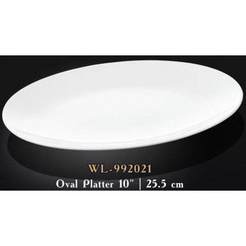  Блюдо овальне без поля біле White 25x17 см Wilmax WL-992021 / A