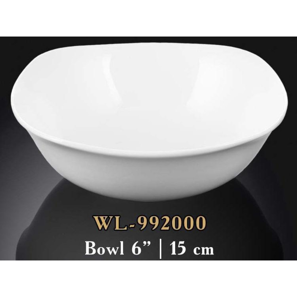  Салатник квадратний білий White 400 мл 15 см Wilmax WL-992000 / A
