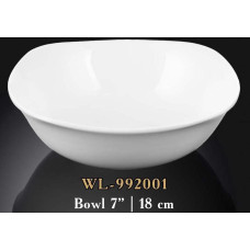  Салатник квадратний білий White 650 мл 18 см Wilmax WL-992001 / A