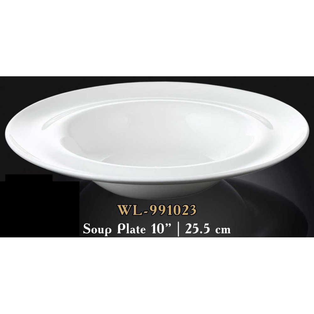  Тарілка кругла у формі капелюха біла White 350 мл 25 см Wilmax WL-991023 / A