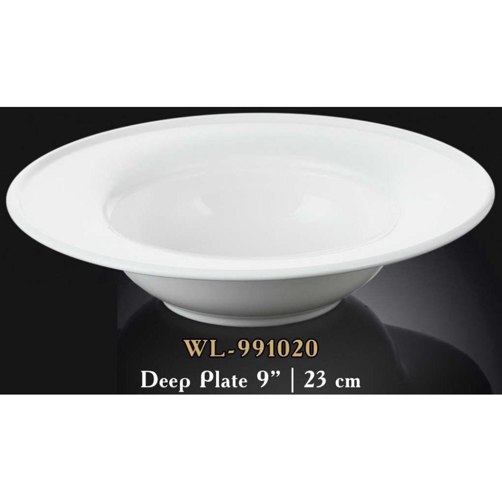  Тарілка кругла у формі капелюха біла White 600 мл 23 см Wilmax WL-991020 / A