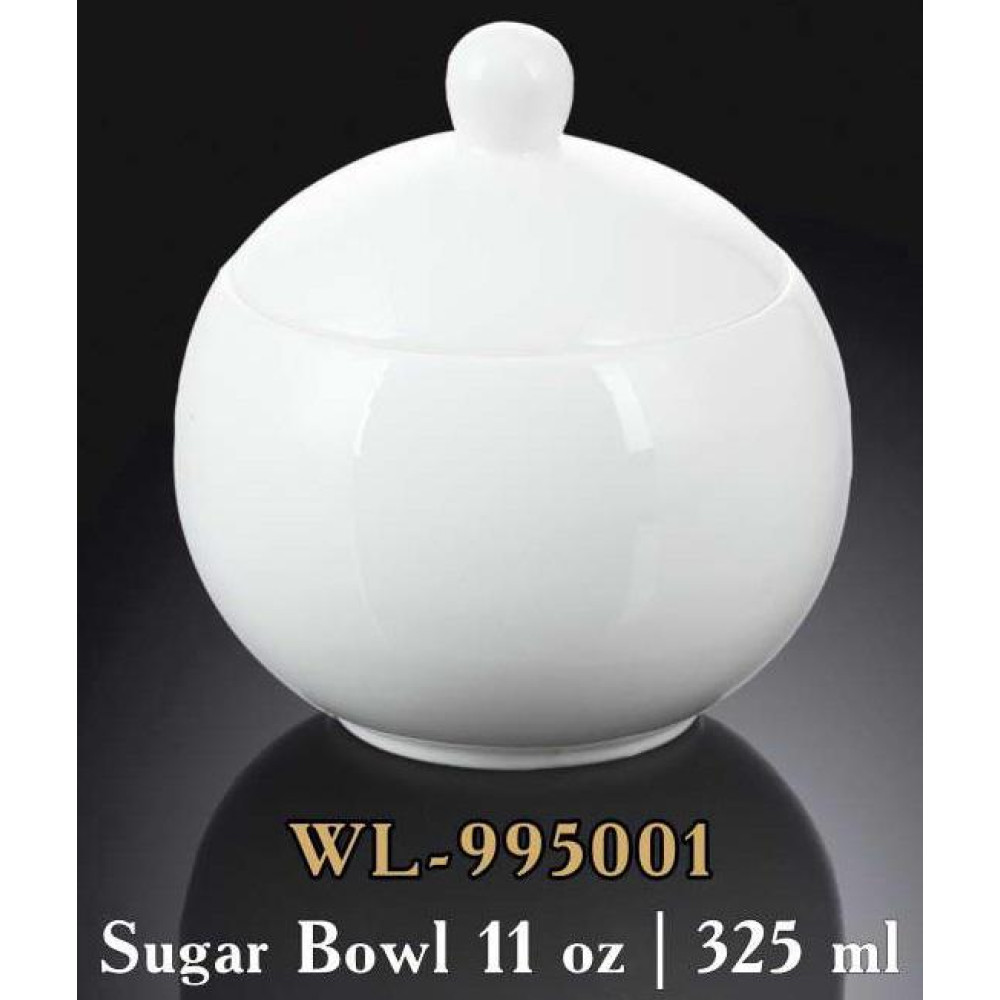 Цукорниця з кришкою біла White 325 мл Wilmax WL-995001 / 1C