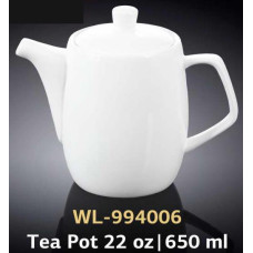  Чайник заварювальний з кришкою високий білий White 650 мл Wilmax WL-994006 / 1C