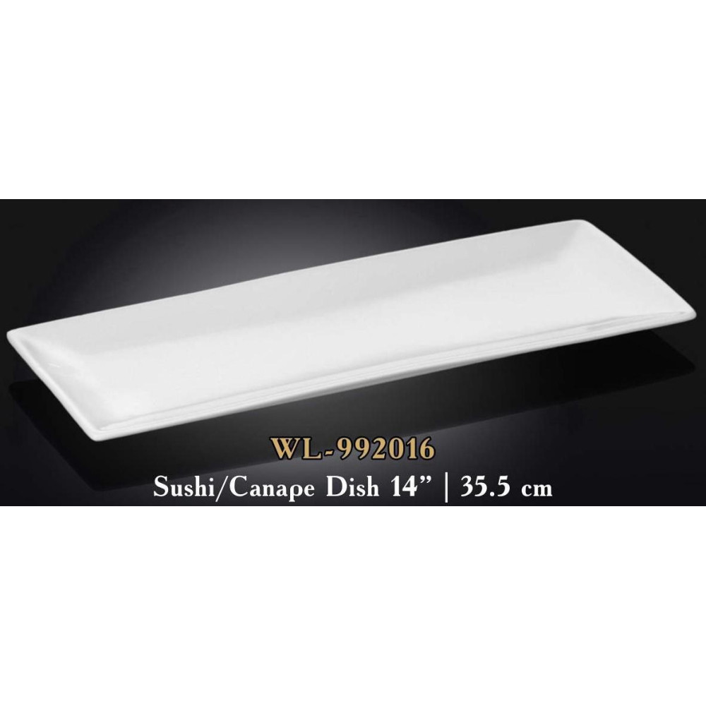  Блюдо прямокутне біле White 35x14 см Wilmax WL-992016 / A