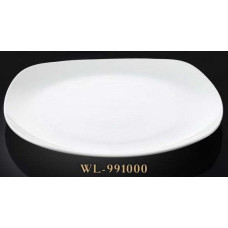  Тарілка квадратна без кутів мілка біла White 18 см Wilmax WL-991000 / A