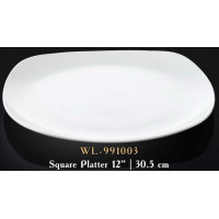  Тарелка квадратная без углов мелкая белая White 30 см Wilmax WL-991003 / A