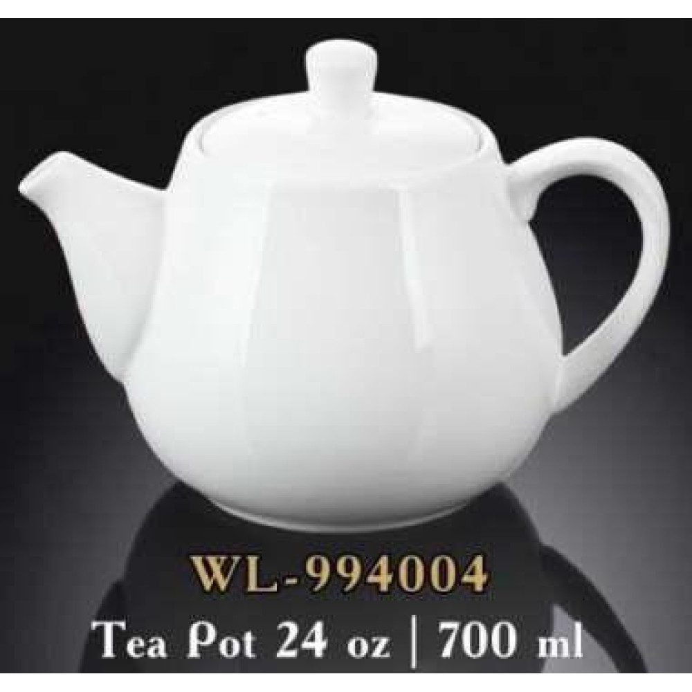  Чайник заварювальний з кришкою білий White 700 мл Wilmax WL-994004 / 1C