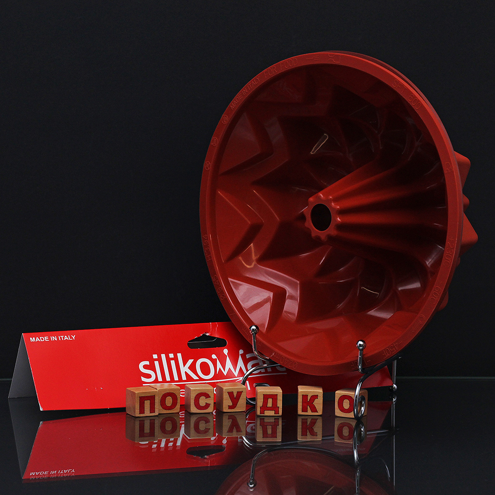  Форма для десертів кекс з кільцем теракот Cиліконова 2,3 л 24x10 см Silikomart SFT600/C