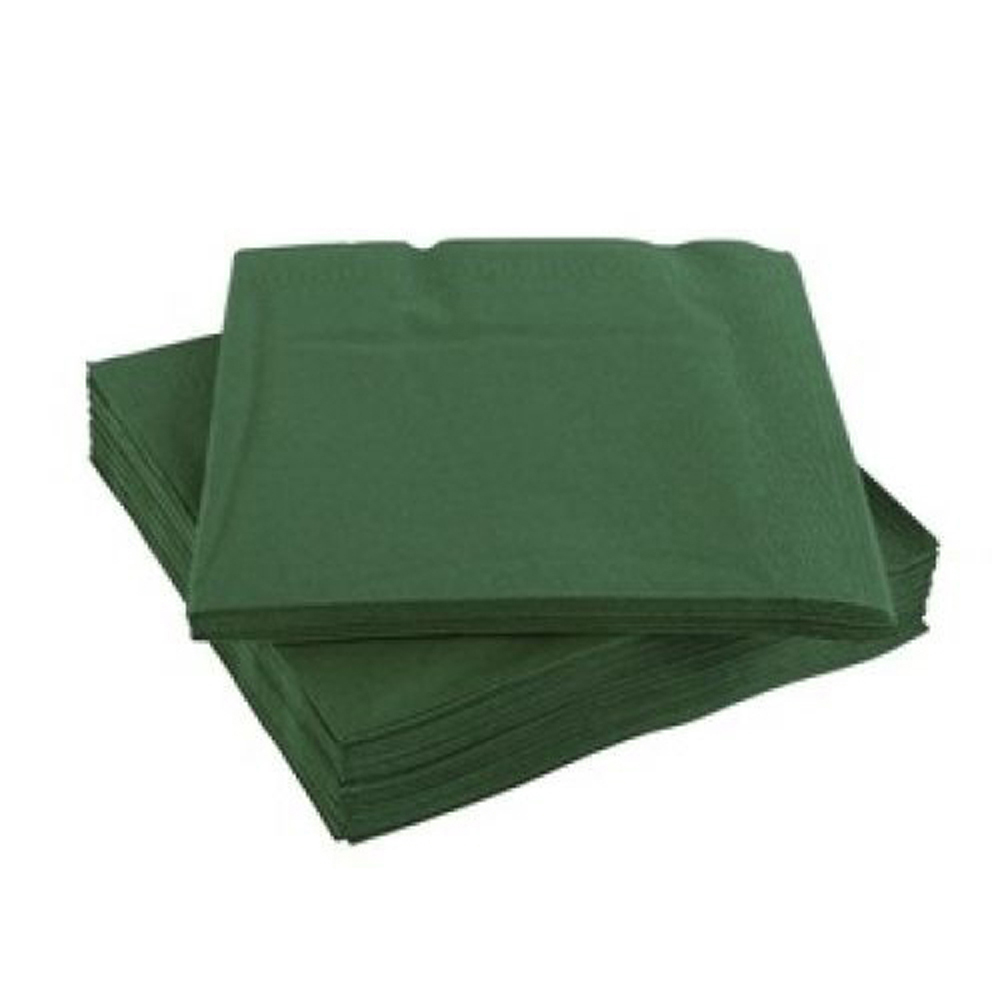  Серветка паперова тришарова зелена Napkin 33x33 см Марго