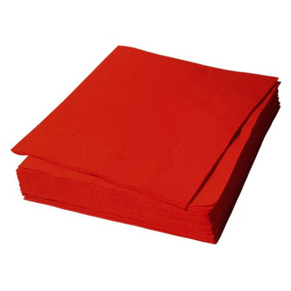  Серветка паперова тришарова червона Napkin 33x33 см Марго