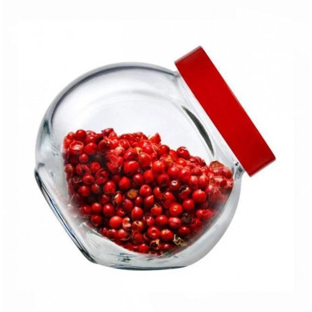  Банка з пластиковою кришкою червона кришка Sweet 1,73 л 16 см EverGlass 15001