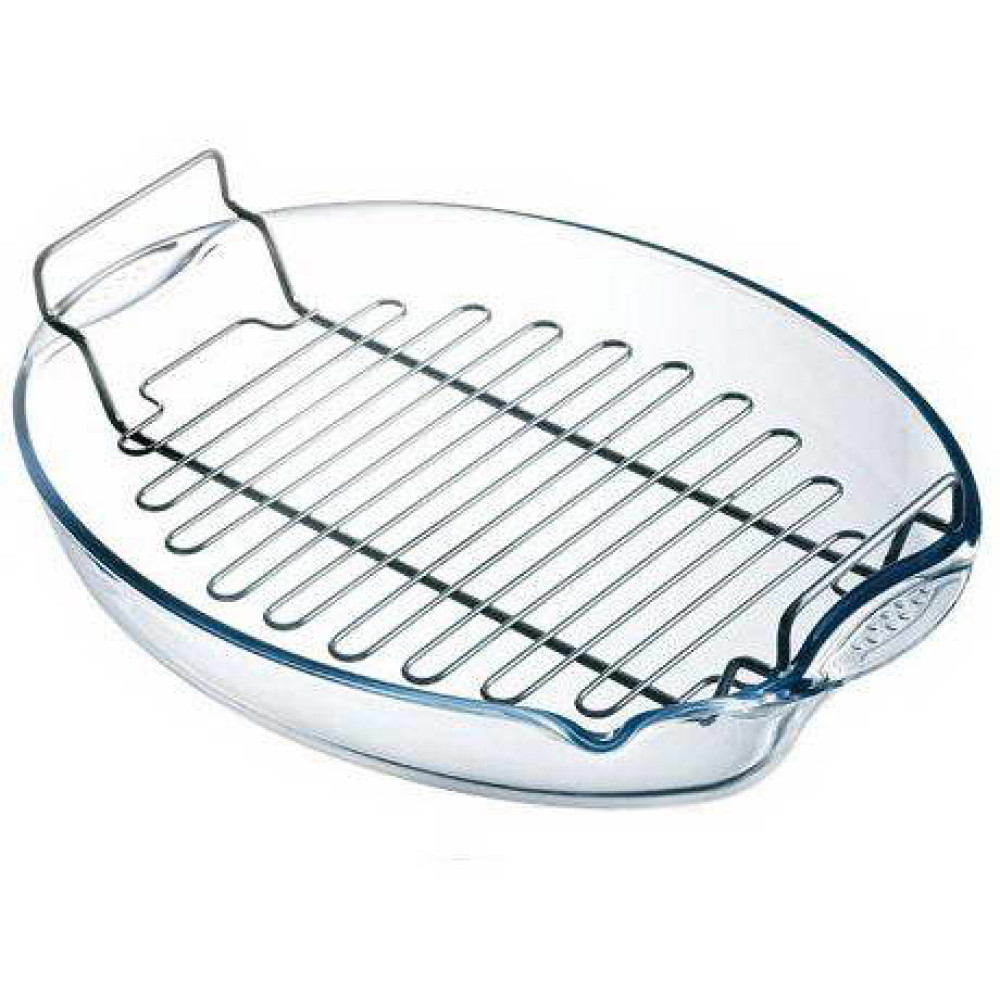  Форма для запікання та подачі овальна з решіткою Irresistible 4,0 л 39x27x7 см Pyrex, ARC international 412U000
