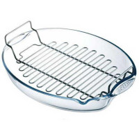 Форма для запікання та подачі овальна з решіткою Irresistible 4,0 л 39x27x7 см Pyrex, ARC international 412U000
