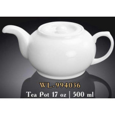 Чайник заварювальний з кришкою білий White 500 мл Wilmax WL-994036 / A
