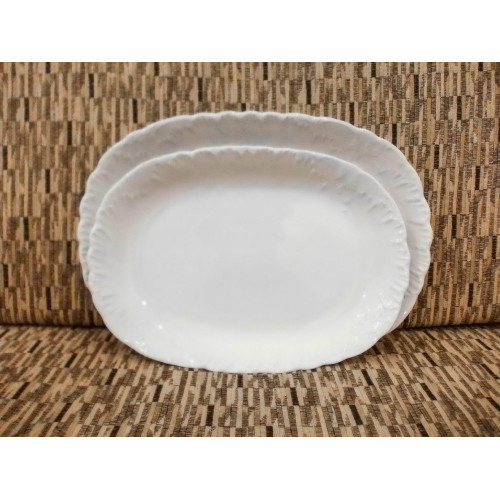  Блюдо овальне біле Rococo 33x22 см Cmielow