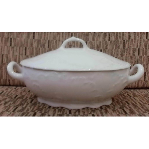  Картофельница с крышкой белая Rococo 1,7 л Cmielow