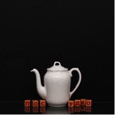  Кавник з кришкою білий Rococo 600 мл Cmielow