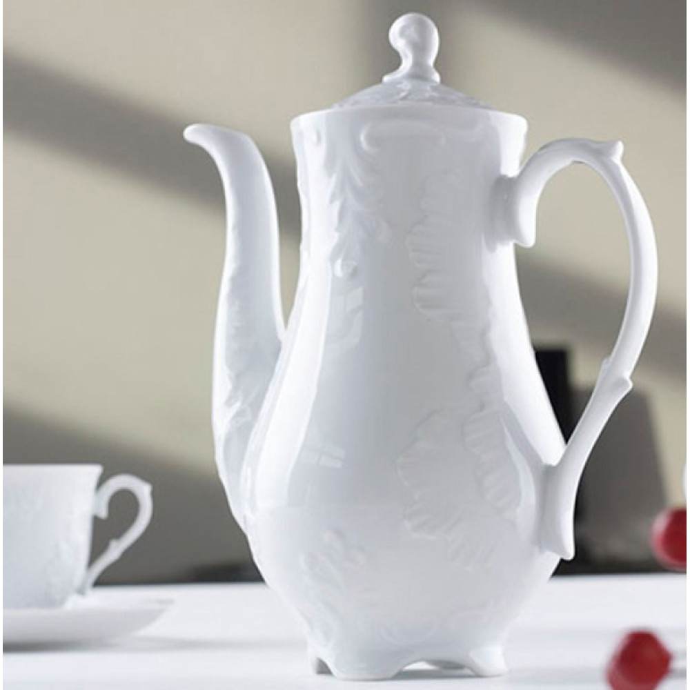  Кавник з кришкою білий Rococo 1,2 л Cmielow