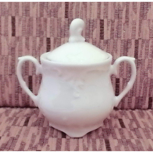  Цукорниця з кришкою біла Rococo 250 мл Cmielow