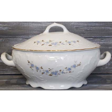 Супниця з кришкою блакитна квітка Rococo 9706 2,7 л 33x20x19 см Cmielow
