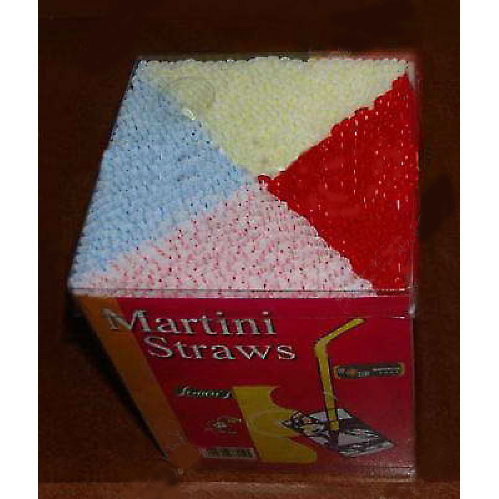  Трубочки для напоїв прямі овальні мікс кольорів Martini 3x130 мм Україна PE