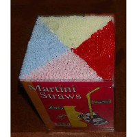  Трубочки для напитков прямые овальные микс цветов Martini 3x130 мм Україна PE