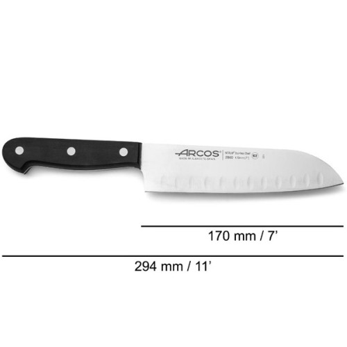  Ніж японський Santoku з грантонами Universal 17 см Arcos 286004