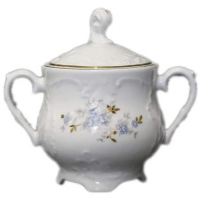 Цукорниця з кришкою блакитна квітка Rococo 9706 400 мл Cmielow