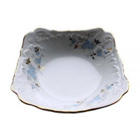  Салатник квадратный голубой цветок Rococo 9706 1,1 л 24 см Cmielow