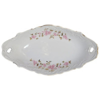  Блюдо овальне рожева квітка Rococo 9704 25x13 см Cmielow