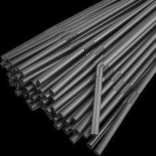  Трубочки для напоїв з коліном чорні Tube bar 4,8x210 мм Україна PE