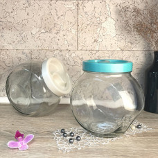  Банка з пластиковою кришкою бірюзова кришка Sweet 1,73 л 16 см EverGlass 15016