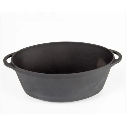  Каструля овальна без кришки Чавун термо 3,5 л 28x18x12 см Сітон 770601