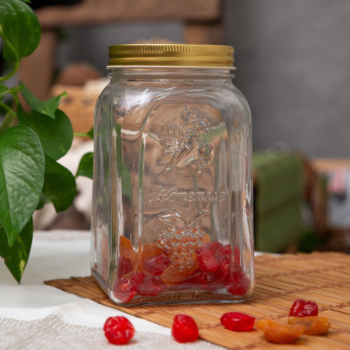  Банка с металлической крышкой квадратная Homemade 1 л Pasabahce 80385