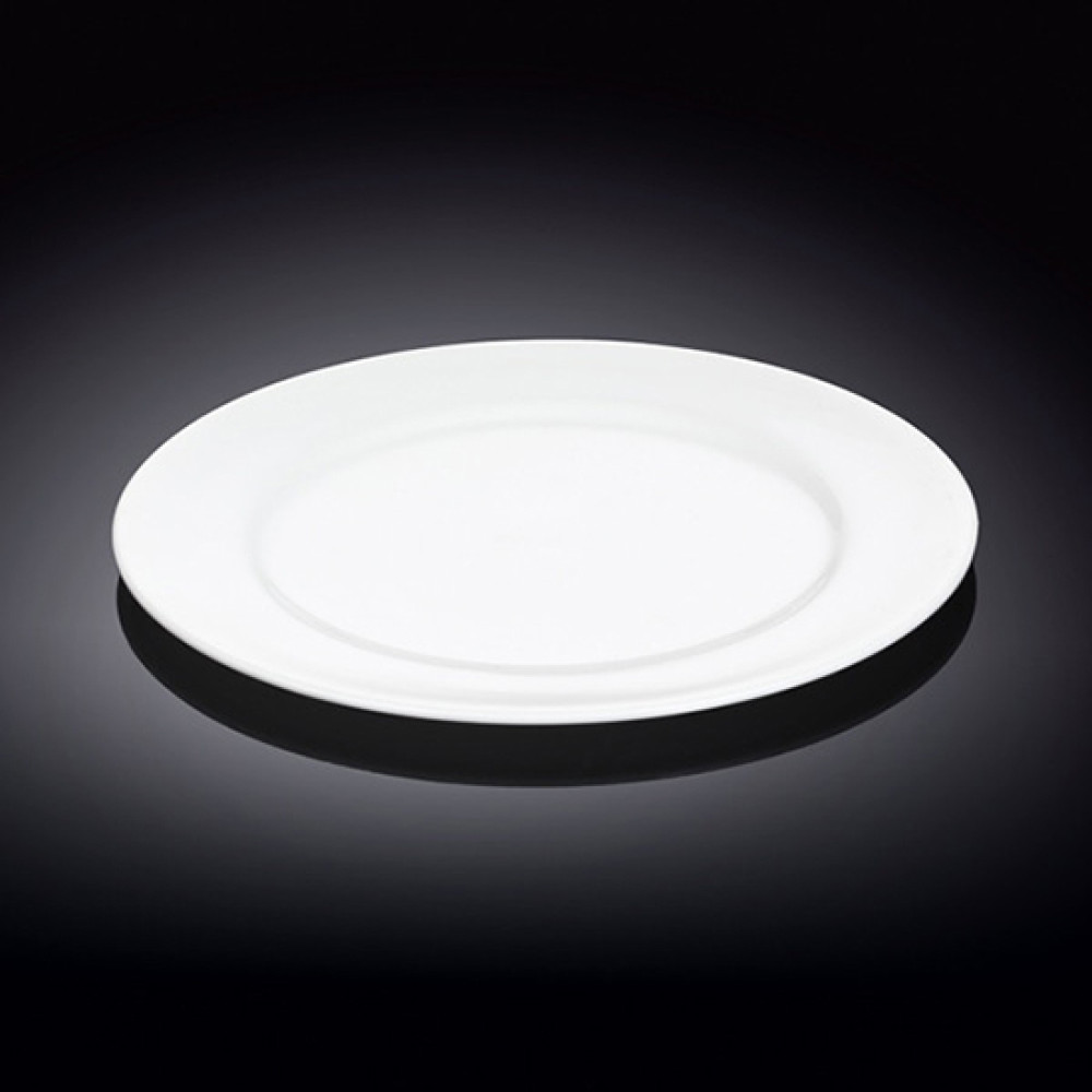  Тарілка кругла мілка біла White 23 см Wilmax WL-991007 / A