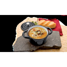  Каструлька порційна кругла з кришкою чорна Cocotte 300 мл 10 см Ibili 725910N
