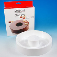  Форма для десертів кругла біла Cиліконова 1,23 л 20-7 см висота 4,5 см Silikomart Saturn