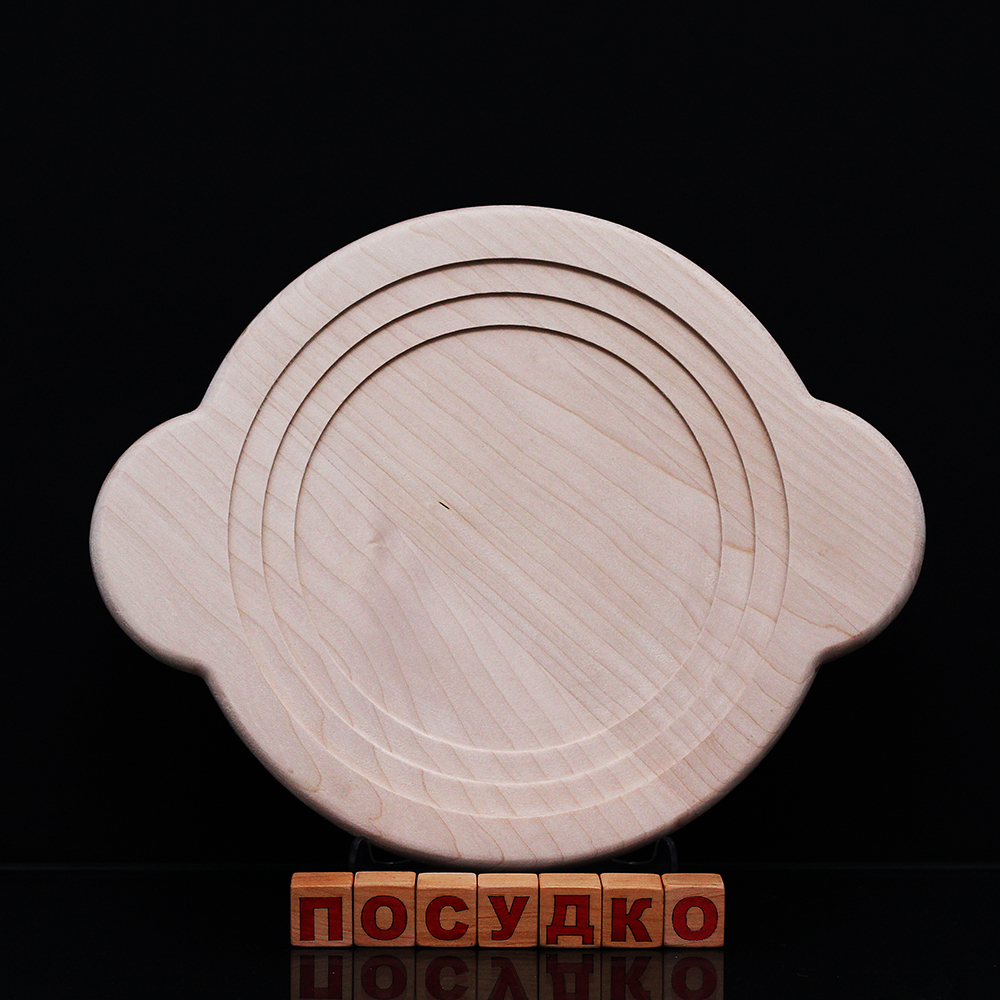  Підставка під гарячий посуд кругла з вушками Ясен 22x22x2 см Поділля