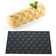  Килимок Matelasse для Buche чорний Cиліконова 25x18 см Silikomart Tex03