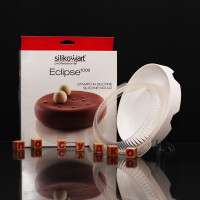  Форма для десертів кругла біла Cиліконова 1 л 18x4,5 см Silikomart Eclipse 1000