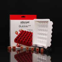  Форма для десертів біла Cиліконова 1,4 л 18x18x5 см Silikomart Bubble
