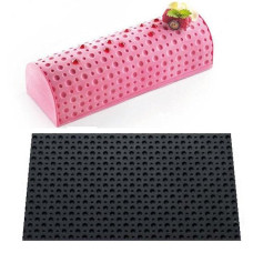  Килимок Pois для Buche чорний Cиліконова 25x18 см Silikomart Tex04