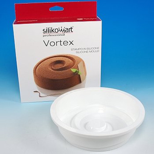  Форма для десертів кругла біла Cиліконова 1 л 18x4,8 см Silikomart Vortex