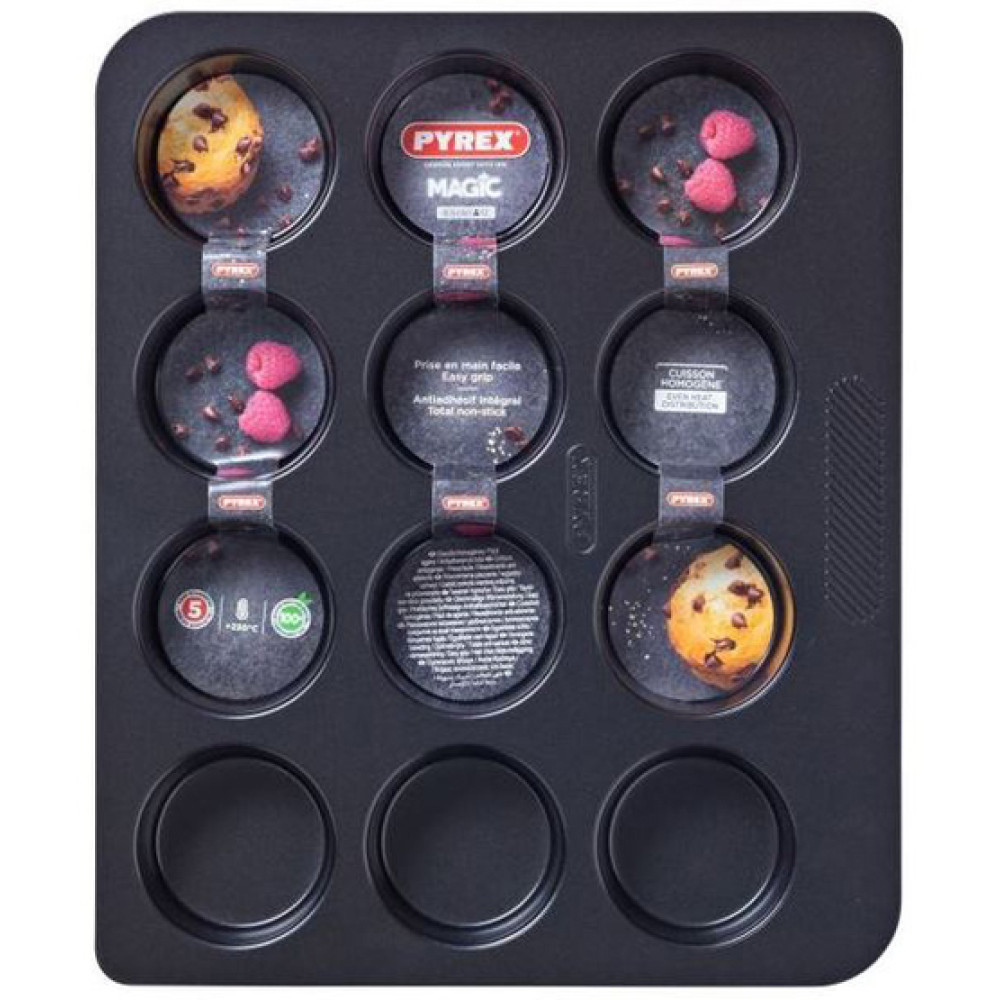  Форма для випічки кекс 12 заглиблень Magic 12x90 мл 65x30 мм Pyrex, ARC international MG12BU6