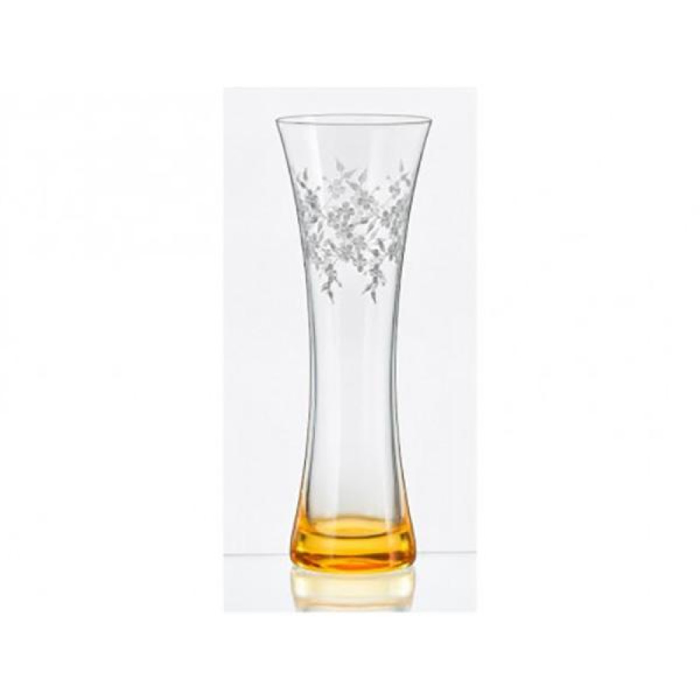  Ваза для квітів талія жовте дно B.Crystal 19 см Bohemia 82570/Q9039