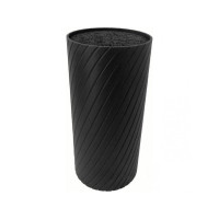  Подставка для хранения ножей с наполнителем черная Колода 10x22 см Lessner 77843