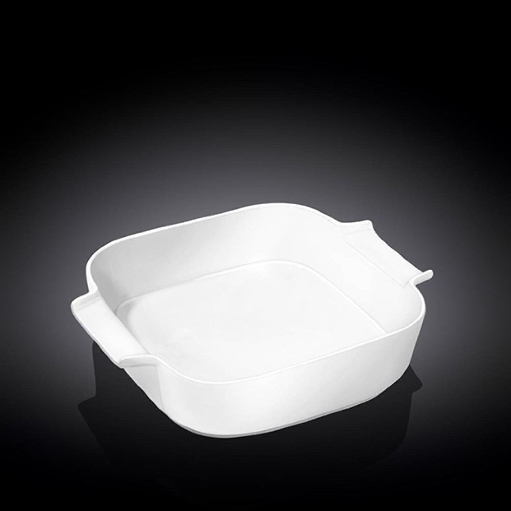  Форма для запікання та подачі квадратна з ручками біла White 780 мл 20x16x5 см Wilmax WL-997024-AC / 1C